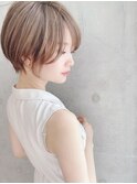 Say.ショート前髪なしフレンチカジュアルアッシュブラウン表参道