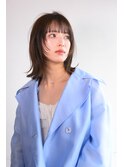 20代30代40代前髪ありフェイスレイヤー透明感アッシュベージュ