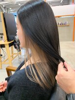 ロゼ 天理(ROSE) 【ROSE】インナーカラー_黒髪_ブリーチ_髪質改善