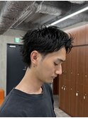 スパイキーショートメンズカットアップバングメンズパーマ