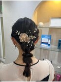 ヘアアレンジ/編みおろし/お呼ばれヘア