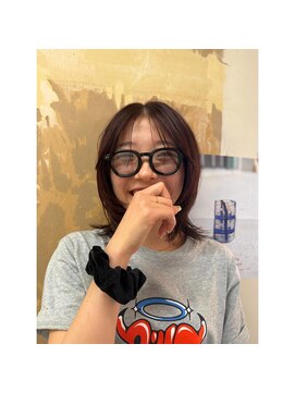 フィリュヌ(filune) ダークレッド レイヤーロブ