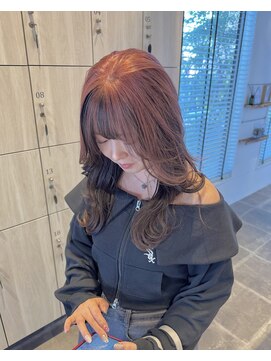 アース 郡山コスモス通り店(HAIR&MAKE EARTH) ダブルカラーケアブリーチインナーカラー韓国前髪カット