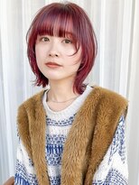 ディッセンバー 渋谷(December)&nbsp;レッドブラウン/レッドカラー/レイヤー/ブリーチ