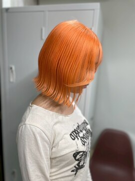 セレーネ ヘアー(Selene hair) オレンジカラー☆外はねボブ