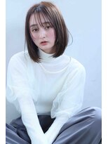 ムウ 難波(MOU)&nbsp;ボブクールショート前髪イメチェンピンクベージュ30代40代50代