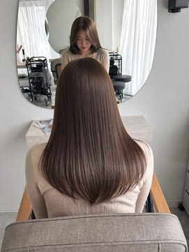 ルポ 京都四条河原町店(repos) 柔らか艶ストレート×ナチュラル縮毛矯正