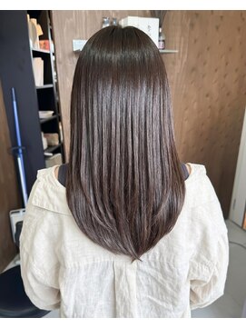 零秒女髪 千里丘店 髪質改善でつくる艶やか上品ロングヘア艶髪美髪髪質改善カラー