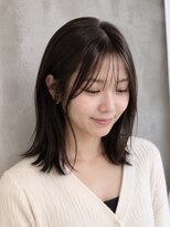 キリ 逗子(kiri)&nbsp;逗子葉山ミディアムレイヤーシースルーバングサイドバングM152