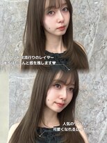 ラビス クローバー(Lovis clover)&nbsp;透明感カラー/レイヤーカット/ブリーチなしダブルカラー/熊谷