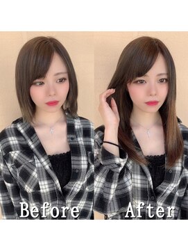 エクステ専門店あるじゃんすー 柏店 ナチュラルブラウン#シールエクステ#大人#小顔#エクステ#柏