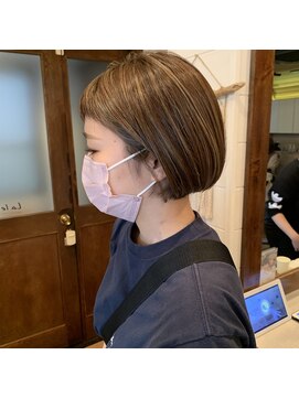 ラレイ(Lalei) ＊シンプルボブ×ハイライトカラー 辻幸奈