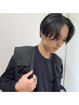 ラナ 渋谷(Lana) 韓国風サイドパートニュアンスマッシュパーマかきあげヘア渋谷