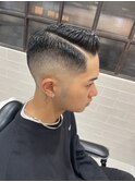 【LUDLOW BROS.】田宮 七三分け サイドパート ライン フェード