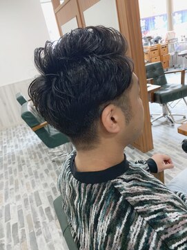 ビーチ ヘア メイク 綱島店(BEACH hair make) ツーブロック/アップバング/アッシュブラック