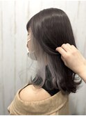 外ハネミディアム　インナーカラー#ホワイトカラー#北千住美容室