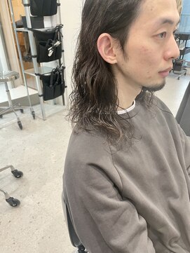 ヒビヲ(HIBIO) ツイストスパイラルパーマツーブロックメンズマッシュメンズヘア