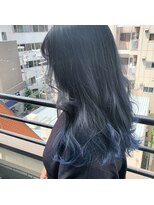 アークヘアービヨンド 柳津店(Arc hair BEYOND) ネイビーブルー　テールカラー