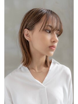 オースティン 登戸向ケ丘遊園(AUSTIN) 大人かわいい前髪セシルカットココアブラウンフリンジウェーブ