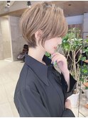 ショートボブ髪型【30代40代50代】ストレートパーマ118