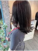 アッシュグレー×外ハネミディ