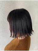 インナーカラーがかわいいボブ