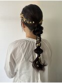 編みおろしヘアアレンジ♪