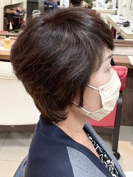 ヘアークリアー せんげん台 ミセス ショートスタイル レイヤースタイル 40代50代60代