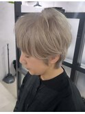 【くせ毛レベル２】くせ毛活かしハイトーンカラー