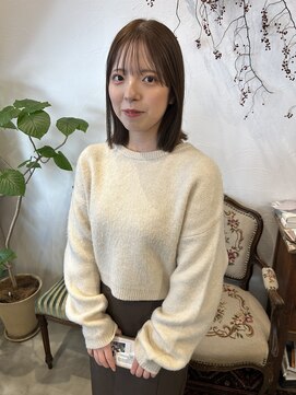 マウロア(MAULOA) 切りっぱなしボブ×ベージュカラー〇mai