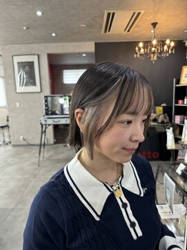 アクタノイド エット 香呂駅前店(actanoid etto) 前髪インナー×イヤリングカラー【縮毛矯正/髪質改善/ブリーチ】