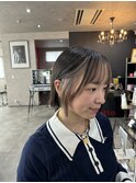前髪インナー×イヤリングカラー【縮毛矯正/髪質改善/ブリーチ】