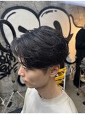 フェザーパーマ毛流れパーマ曲がる縮毛矯正センターパート