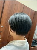 ハンサムショート＊奥行きショート＊アッシュブラック＊40代