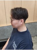 刈り上げショートセンターパートニュアンスパーマ