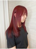ブリーチなしレッド