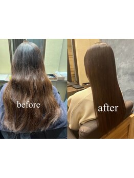 【毛髪診断付！】縮毛矯正＋カット￥13900～低ダメージ×自然な艶髪へ！髪質に合わせた施術と商材が好評◎