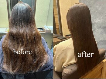 ヘアーエバリーズ(hair Everies)の写真/【毛髪診断付!】縮毛矯正+カット¥13900~低ダメージ×自然な艶髪へ!髪質に合わせた施術と商材が好評◎