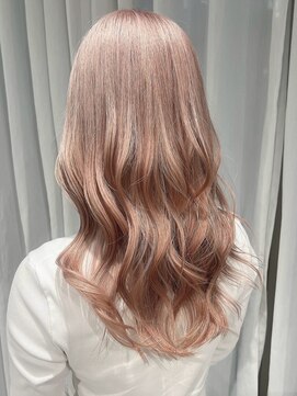 チャオ バイ ミチ(Chao by MICHI) 【ChaoMICHI yuika】 ハイトーン ダブルカラー ピンクベージュ