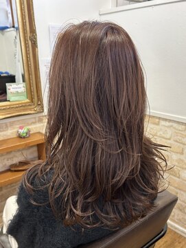 カミケン 黒岩店　kamiken・ 大人のブラウンカラー×レイヤーカット【カミケン黒岩店/福島】