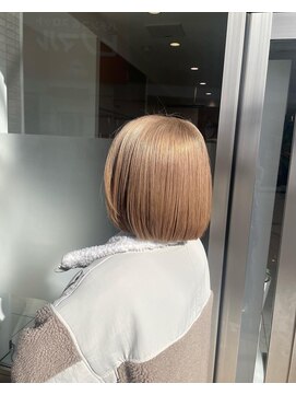 Ash 浦安店【3月16日オープン（予定）】 ミルクティーカラー×ボブ