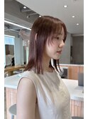 ぷつっとミディアム 似合わせカット顔周り顔まわり髪質改善