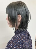 【morio原宿】顔まわりレイヤーオリーブカラー