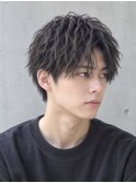 縦落ちツイストパーマ