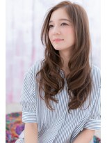 ミック 日暮里店(miq)&nbsp;外国人風ミルクティーアッシュ内巻きワンカールロングa1