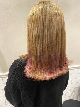 フェン ヘアーアイス(Fen.hair ici) ロングヘア　ブリーチ　ダブルカラー