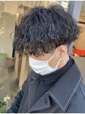 波巻きスパイラルパーマツイストパーママッシュメンズパーマ