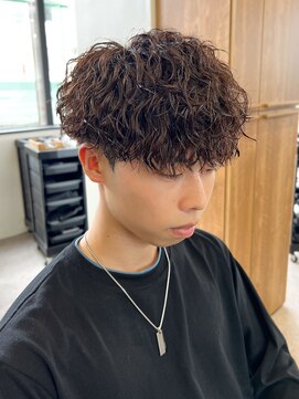 エルマーク 梅田(L-MARK) 波巻きパーマスパイラルパーマツイストスパイラルパーマメンズ