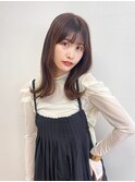 ミディアムレイヤーワンカールヘア/質感再整カラー