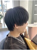 《黒髪マッシュ》襟足タイト似合わせカット韓国風メンズヘア